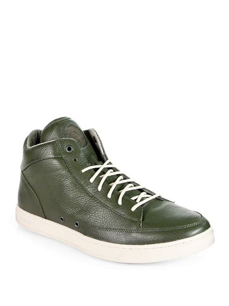 olive green men's sneakers.